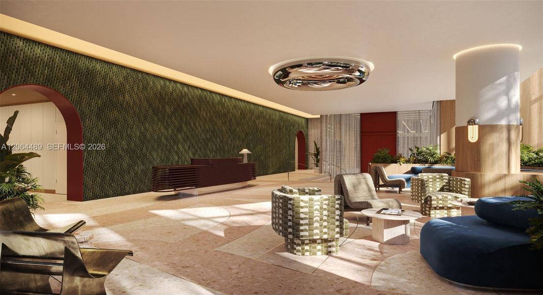 Furnished interior view inside a new home in , Miami (Image 8). Furnished interior view inside a new home in , Miami (Image 8).