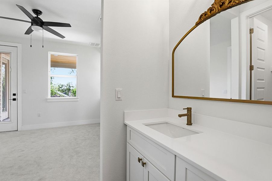 Jack and Jill bathroom leading to 2nd bedroom.