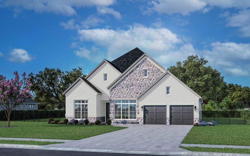 Representative exterior photo of a completed home built from the Vail by Stonefield Homes in Heath Golf and Yacht Club, Rockwall, TX (Image 30).