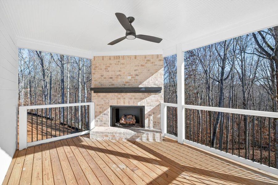 Exterior details and patio area of a home in , Flowery Branch (Image 31).