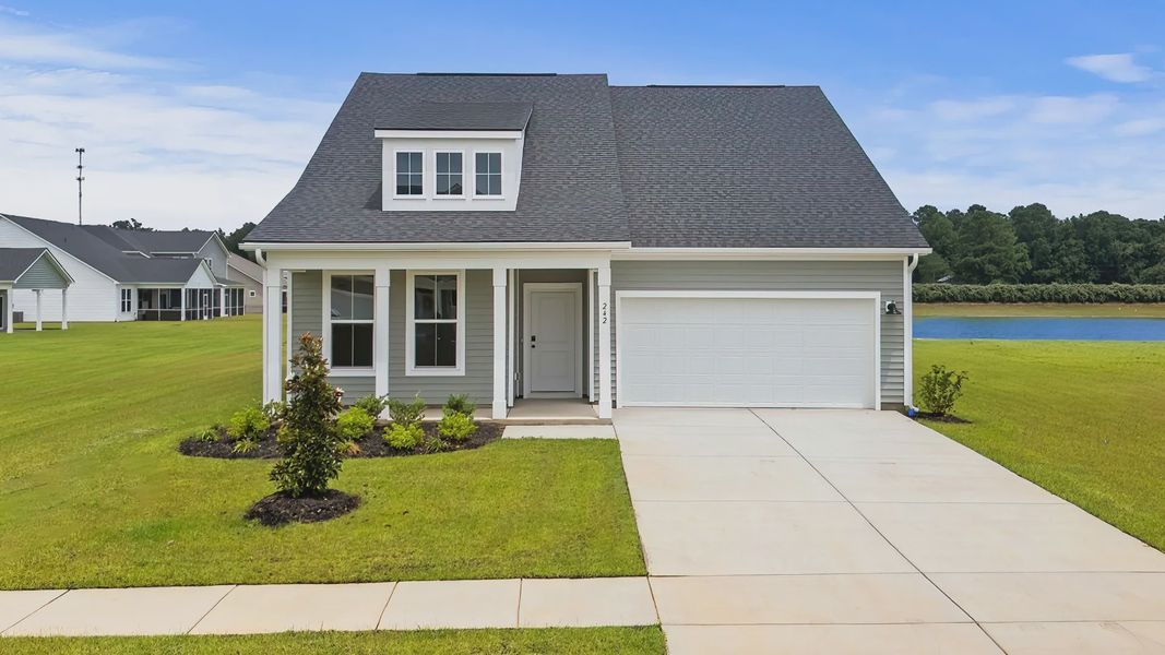 Chelsea Elevation 4 at Chestnut Farms in Longs, SC with front porch and upper-level window detail Chelsea Elevation 4 at Chestnut Farms in Longs, SC with front porch and upper-level window detail