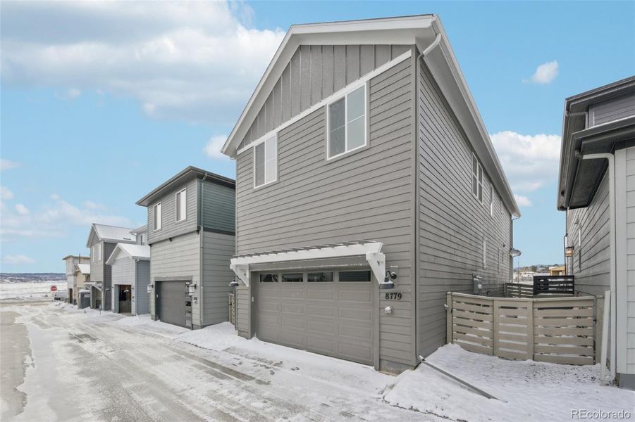 Exterior details and patio area of a home in The Villas Collection at Sterling Ranch, Littleton (Image 4).
