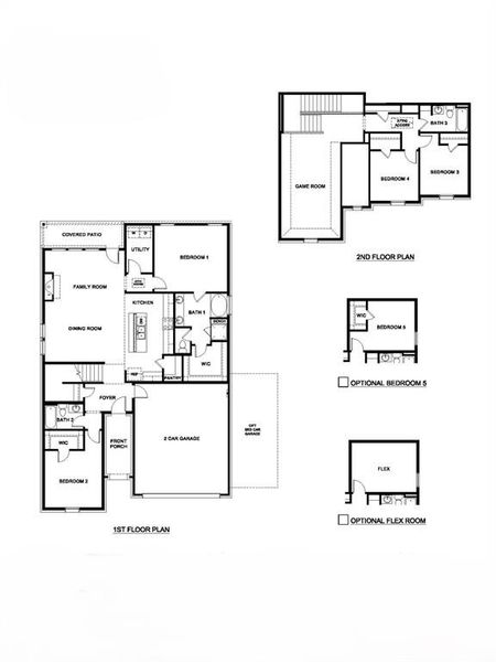 2D floor plan layout of this home in The Landing at Hidden Lakes, McKinney, TX (Image 2). 2D floor plan layout of this home in The Landing at Hidden Lakes, McKinney, TX (Image 2).