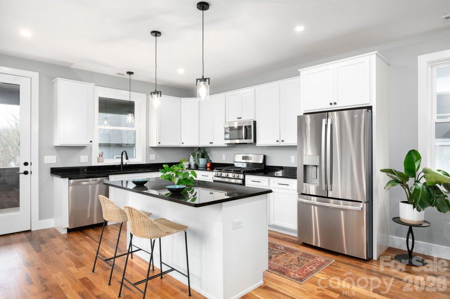 Chef's Kitchen Features Granite and Stainless Steel