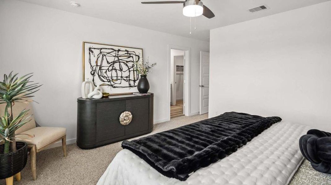 Furnished interior view inside a new home in Mansfield Park, Houston (Image 12). Furnished interior view inside a new home in Mansfield Park, Houston (Image 12).