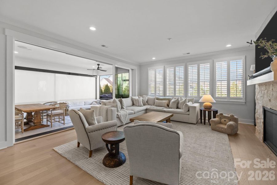 Multi- Slide Door to Connect Living Area and Screened in Porch