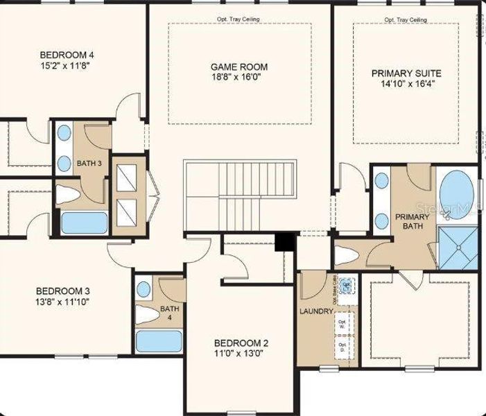 Structural options added include: Gourmet kitchen, study in place of formal dining, shower at main level bathroom, pocket sliding glass door at gathering room, and covered extended lanai.