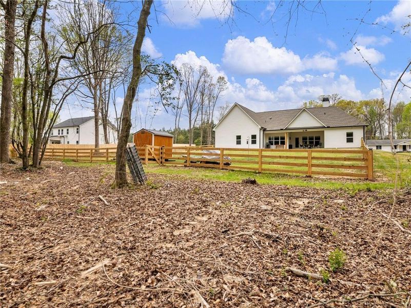 Exterior details and patio area of a home in , Gillsville (Image 36).