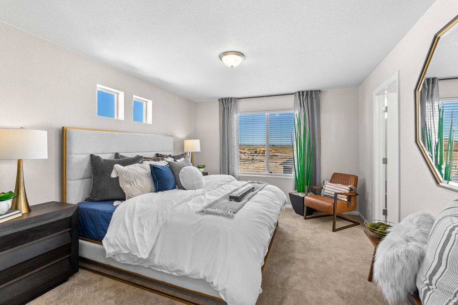 Furnished interior view inside a new home in Banning Lewis Ranch, Colorado Springs (Image 10). Furnished interior view inside a new home in Banning Lewis Ranch, Colorado Springs (Image 10).