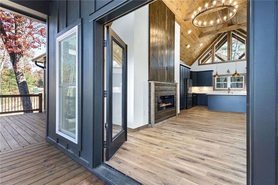 Exterior details and patio area of a home in , Ellijay (Image 27).