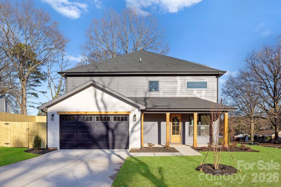 Front exterior of a new home in , Charlotte, NC, highlighting curb appeal (Image 27).