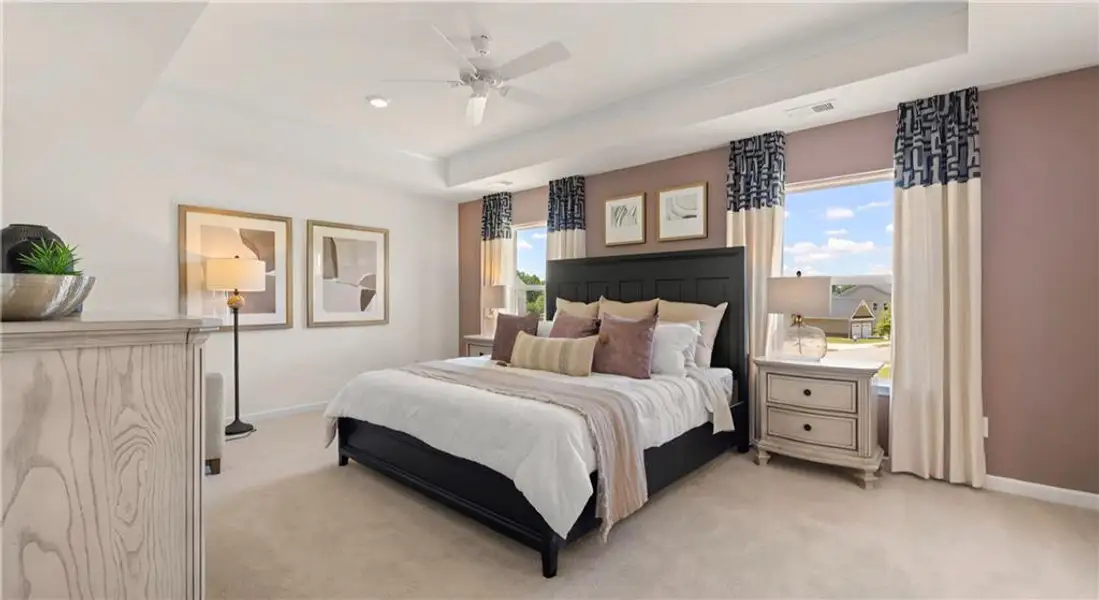 Furnished interior view inside a new home in Bridle Creek, Locust Grove (Image 4). Furnished interior view inside a new home in Bridle Creek, Locust Grove (Image 4).