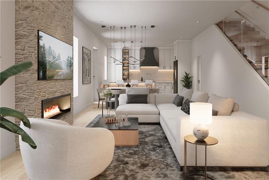 Furnished interior view inside a new home in , Sugar Hill (Image 20).