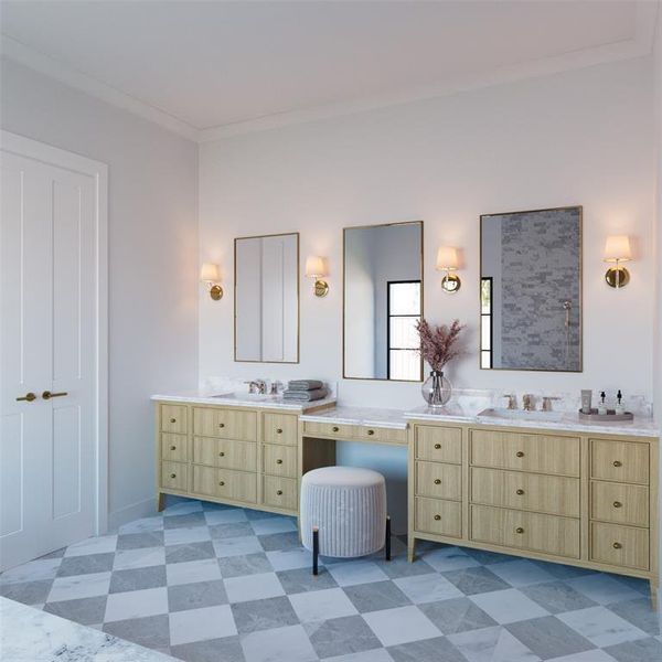 Furnished interior view inside a new home in , Dallas (Image 11).