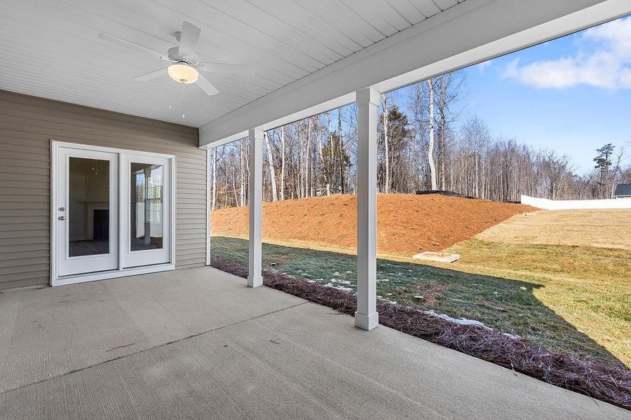 Exterior details and patio area of a home in Brayden, Advance (Image 3).