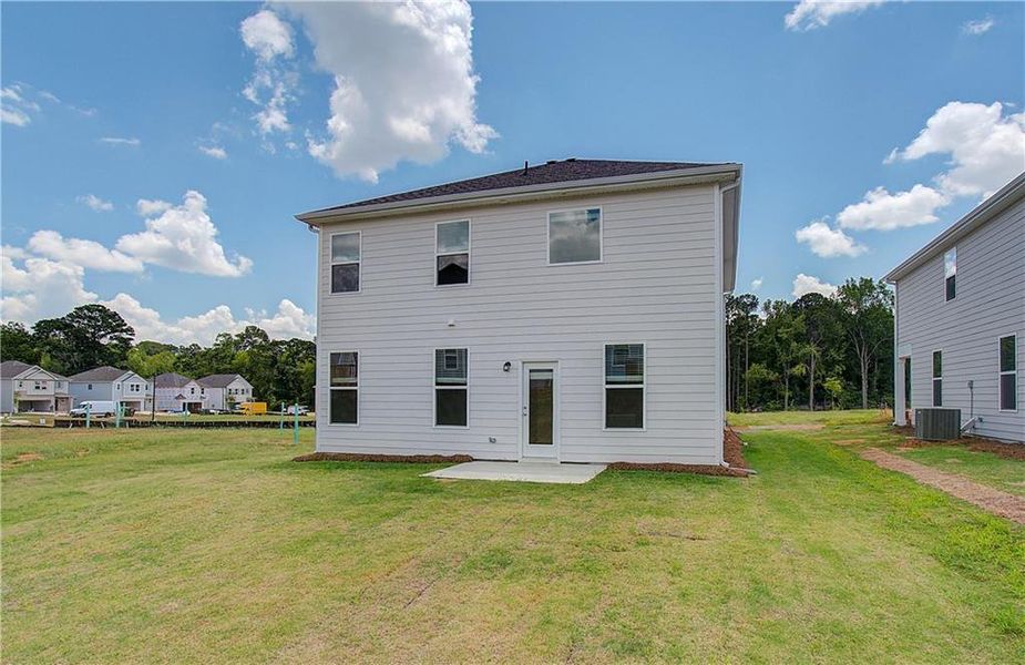 Exterior details and patio area of a home in Enclave at Evergreen, Fairburn (Image 17). Exterior details and patio area of a home in Enclave at Evergreen, Fairburn (Image 17).