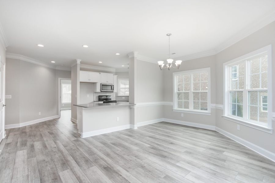 Representative furnished interior of a home built from the Kingston by Keystone Homes NC in Weybridge, Burlington (Image 13).