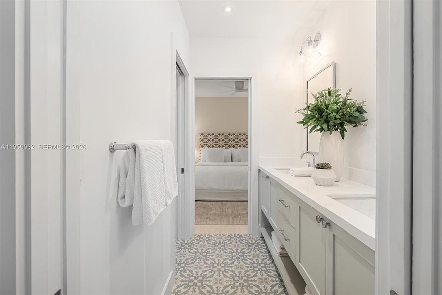 Furnished interior view inside a new home in , Islamorada, Village of Islands (Image 15).