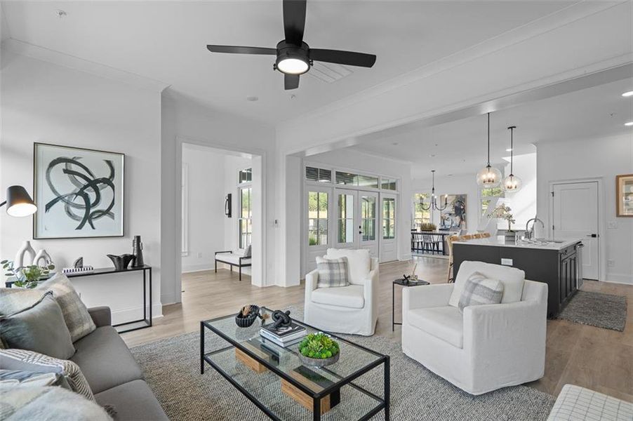 Furnished interior view inside a new home in Foxhall Residences, Douglasville (Image 7).