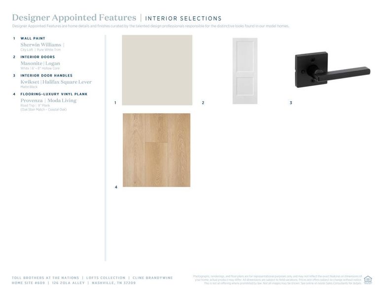 Sample of building materials used in homes in The Nations - Lofts, Nashville (Image 6).