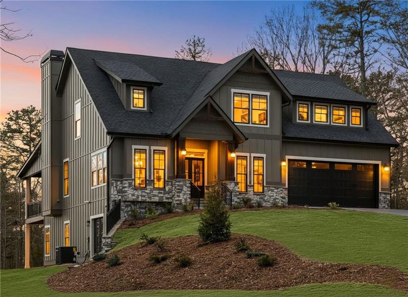 Front exterior of a new home in , Dahlonega, GA, highlighting curb appeal (Image 21). Front exterior of a new home in , Dahlonega, GA, highlighting curb appeal (Image 21).
