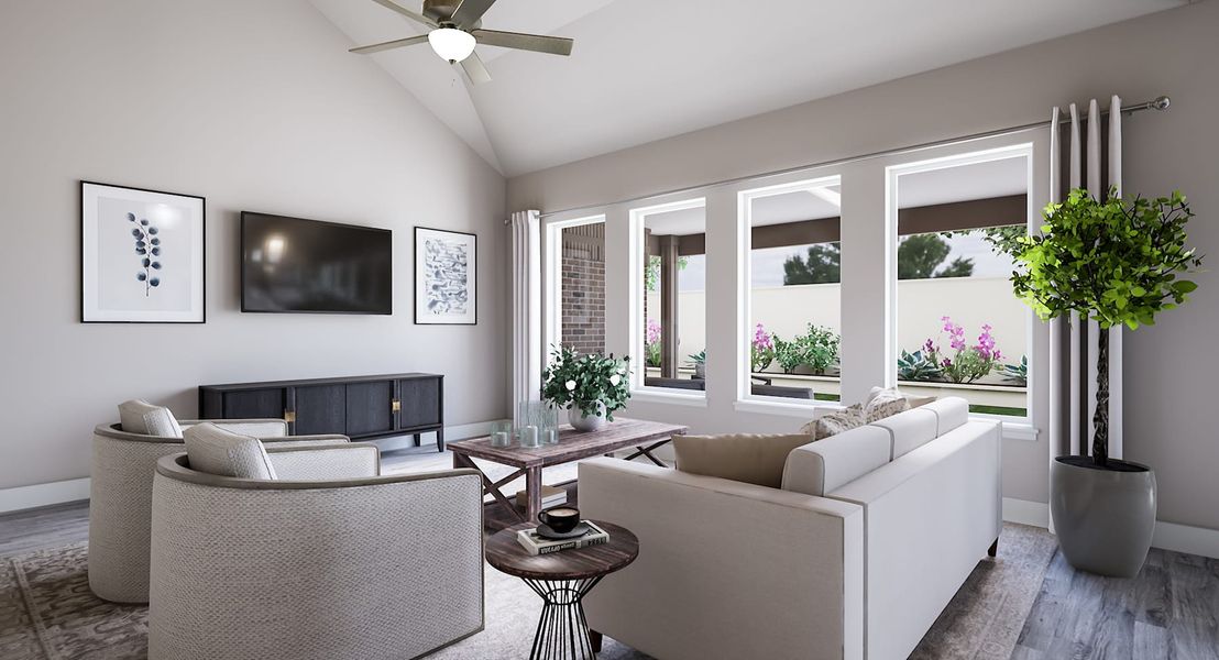 Representative furnished interior of a home built from the Ethan by Tri Pointe Homes in Painted Tree, McKinney (Image 6).
