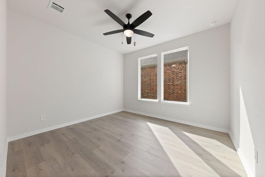 Your new home office is the perfect place for the professional who works from home or to relax with a good book.