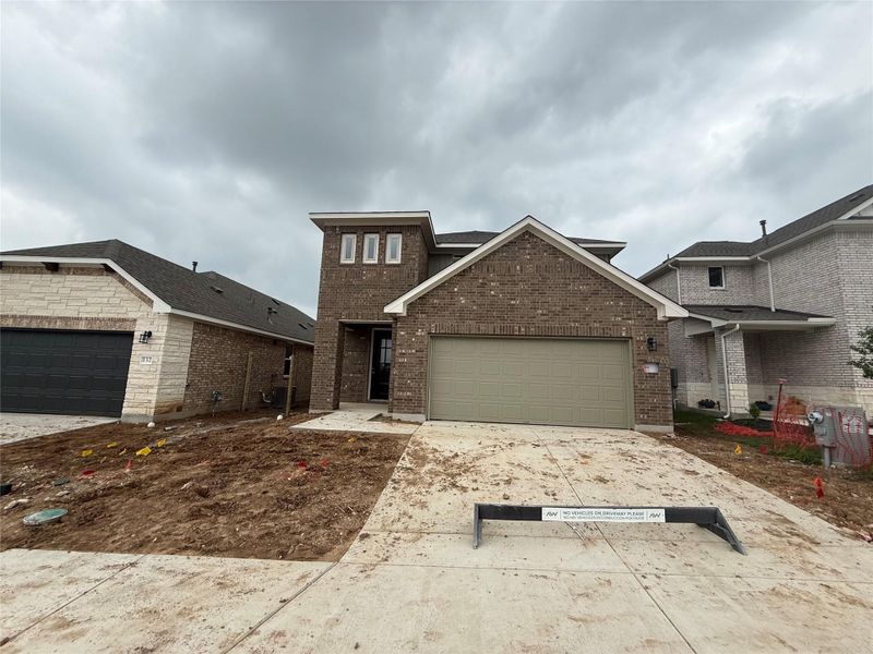 In-progress construction of a new home in La Cima, San Marcos, TX (Image 28).