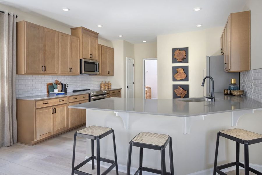 Representative furnished interior of a home built from the Plan 2277 by KB Home in Jade Creek, Chapel Hill (Image 6). Representative furnished interior of a home built from the Plan 2277 by KB Home in Jade Creek, Chapel Hill (Image 6).