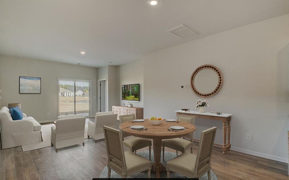 Furnished interior view inside a new home in Lindera Preserve at Cane Bay Plantation: American Dream Series - Ph 15, Summerville (Image 2). Furnished interior view inside a new home in Lindera Preserve at Cane Bay Plantation: American Dream Series - Ph 15, Summerville (Image 2).