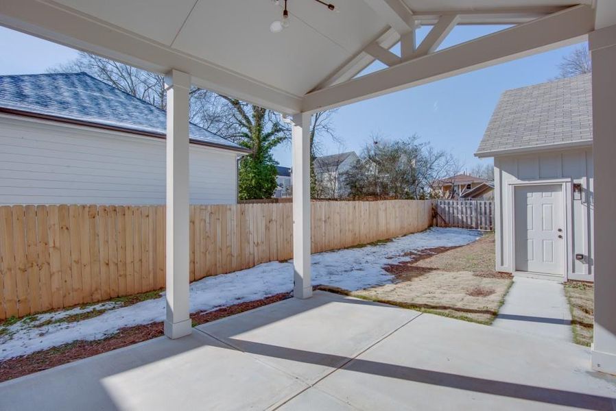Exterior details and patio area of a home in , East Point (Image 24).
