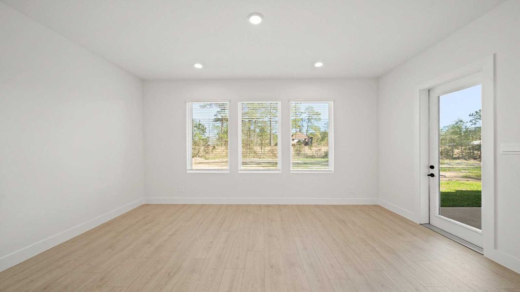 Representative unfurnished interior of a home built from the Galway by D.R. Horton in Butlers Bend Estates, Pinehurst (Image 23). Representative unfurnished interior of a home built from the Galway by D.R. Horton in Butlers Bend Estates, Pinehurst (Image 23).