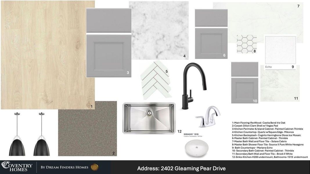 Sample of building materials used in homes in Pomona, Manvel (Image 4).