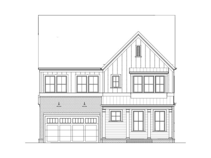 Front exterior of a new home in , Woodstock, GA, highlighting curb appeal (Image 16).