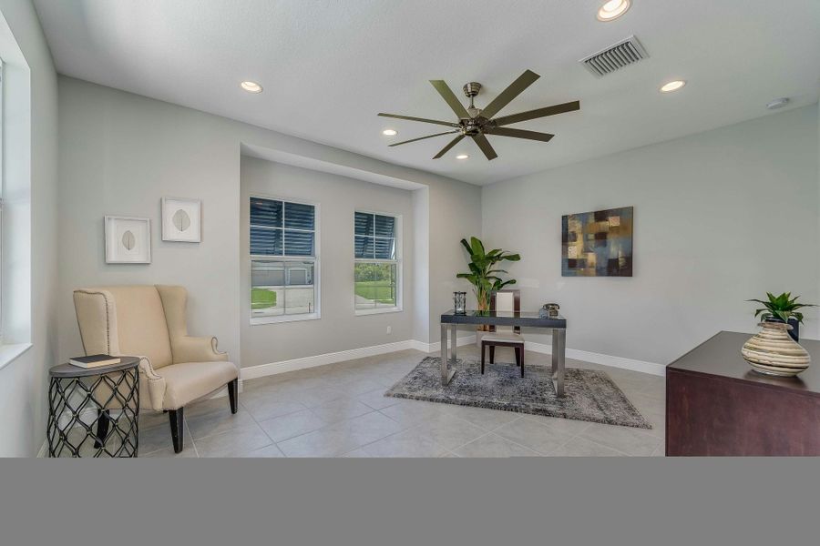 2D floor plan layout for the Aurora by GHO Homes in High Pointe, Vero Beach, FL (Image 132).