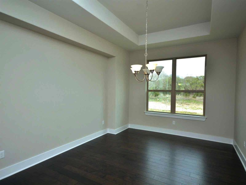 Representative unfurnished interior of a home built from the Madera II by Giddens Homes in Scofield Farms Estates, Georgetown (Image 427).