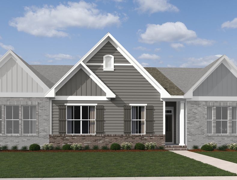 Representative exterior photo of a completed home built from the Aspen by Ashton Woods in Cane Ridge Townhomes, Antioch, TN (Image 1).