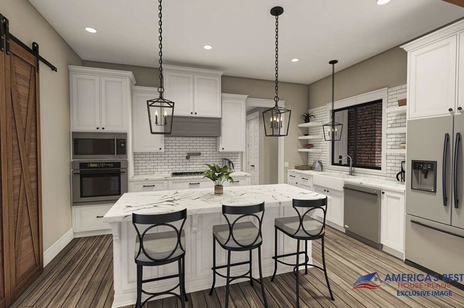 Representative furnished interior of a home built from the Mabelle 1 by Zeal Home Builders in Echo Grove, Poolville (Image 4).