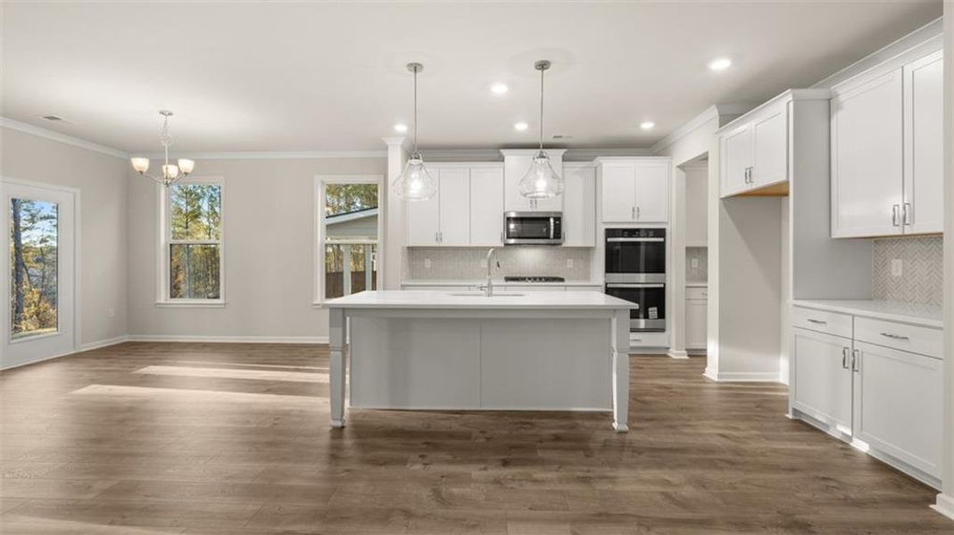 Furnished interior view inside a new home in Water Oak Estates, Lawrenceville (Image 17).