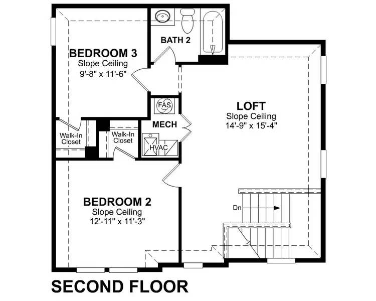 2D floor plan layout for the Conroe by Beazer Homes in Waterbend, Euless, TX (Image 4).