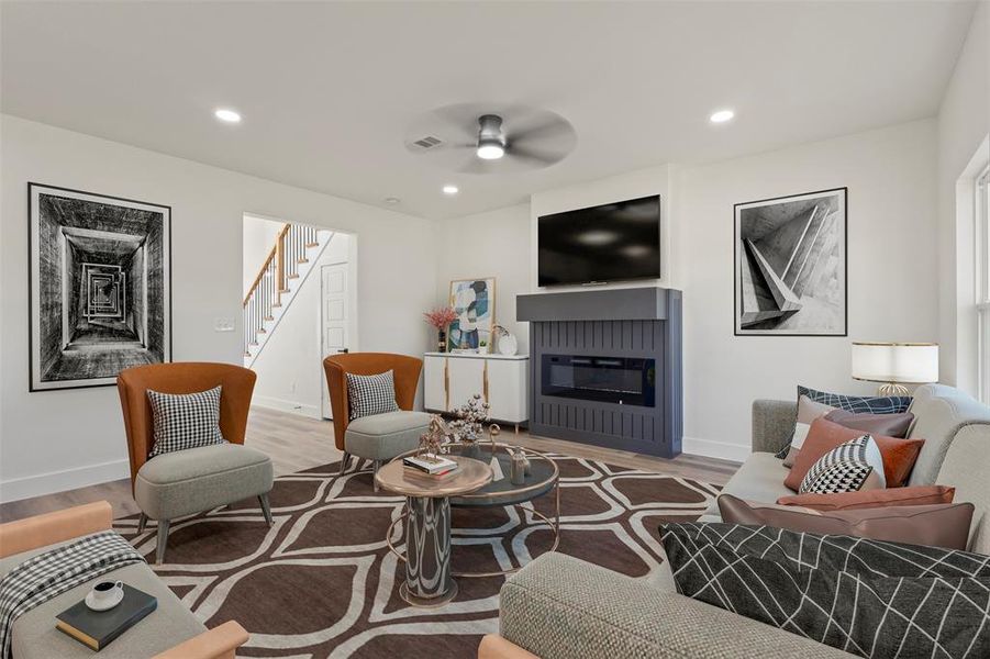 Furnished interior view inside a new home in , Dallas (Image 11).