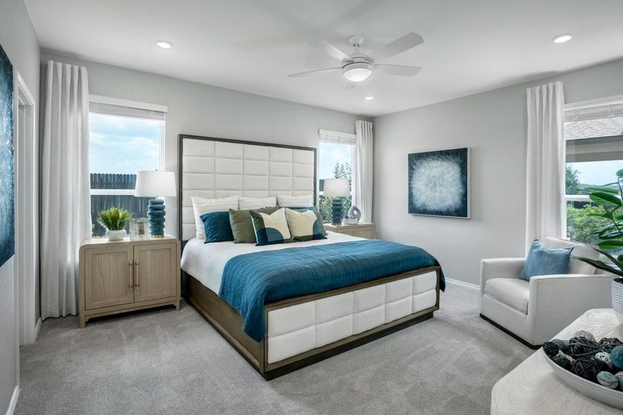 Representative furnished interior of a home built from the 1702 Modeled by KB Home in Stoney Chase, Del Valle (Image 7).