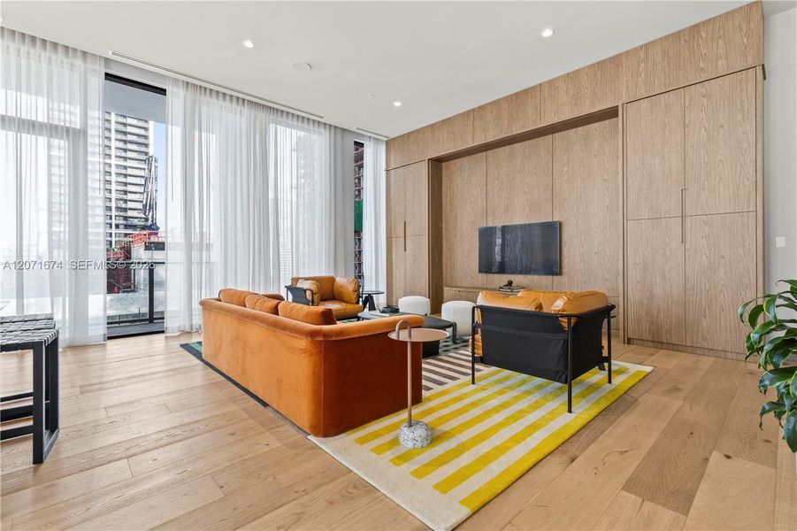 Furnished interior view inside a new home in , Miami (Image 9).