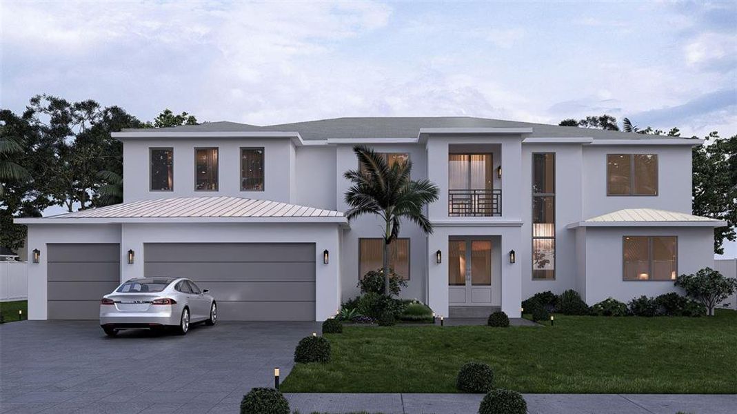 Front exterior of a new home in , Tampa, FL, highlighting curb appeal (Image 2).