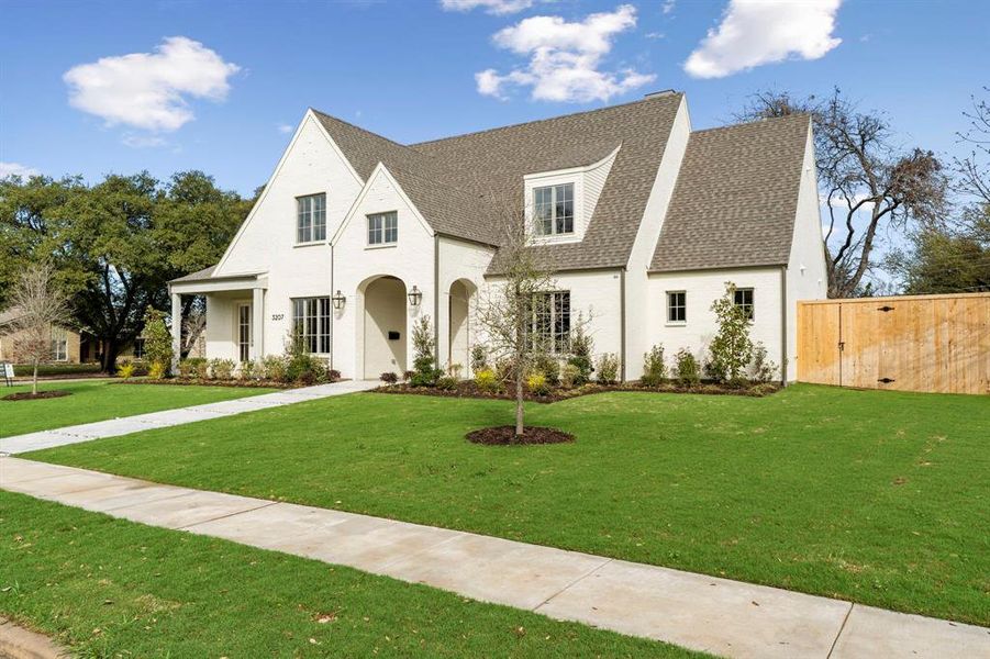 Front exterior of a new home in , Dallas, TX, highlighting curb appeal (Image 23).
