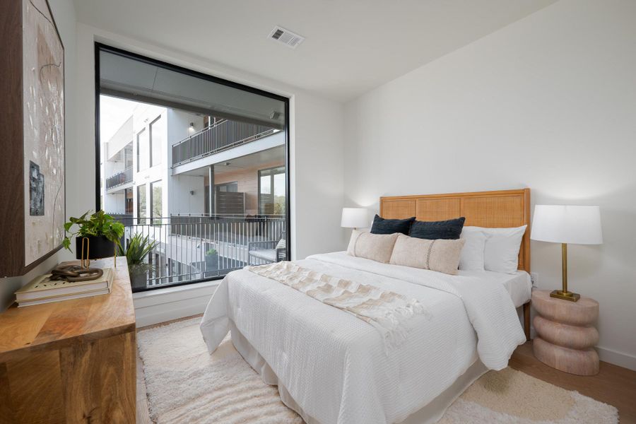 Furnished interior view inside a new home in One Oak, Austin (Image 16).