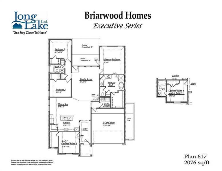 Plan 617 features 4 bedrooms, 3 full baths, and over 2,700 square feet of living space