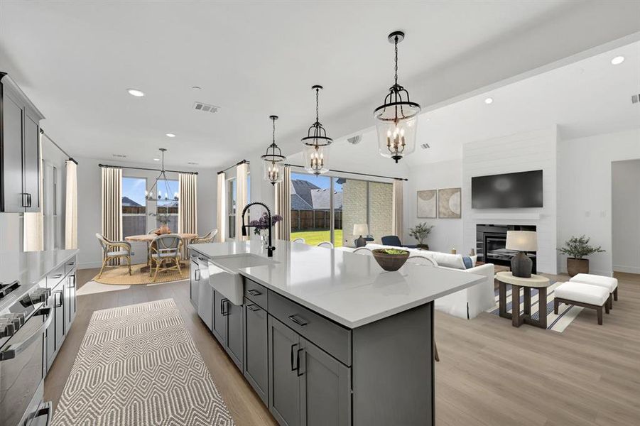 Furnished interior view inside a new home in Kreymer at the Park, Wylie (Image 12).