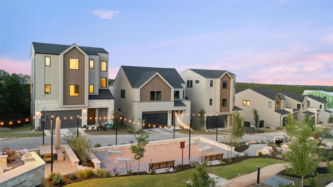 Contemporary facades and lush landscaping define this charming residential community. Contemporary facades and lush landscaping define this charming residential community.
