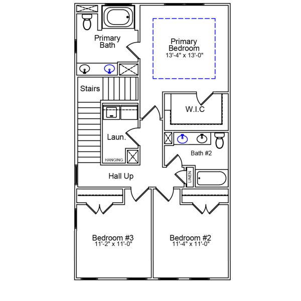 2D floor plan layout of this home in Sweetbrier, Durham, NC (Image 4).
